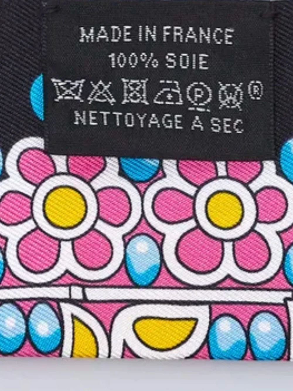 Hermes silk Parures Des Maharajas Twilly Ciel Blk Rose Vif - Picture 6 of 9